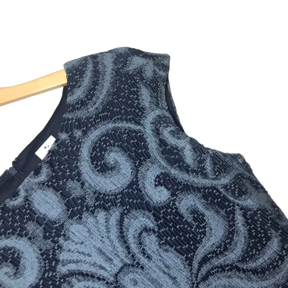 Julia Jordan Blue Crochet Lace Sheath Dress Cap Sleeve Women’s Size 8 - Picture 4 of 9